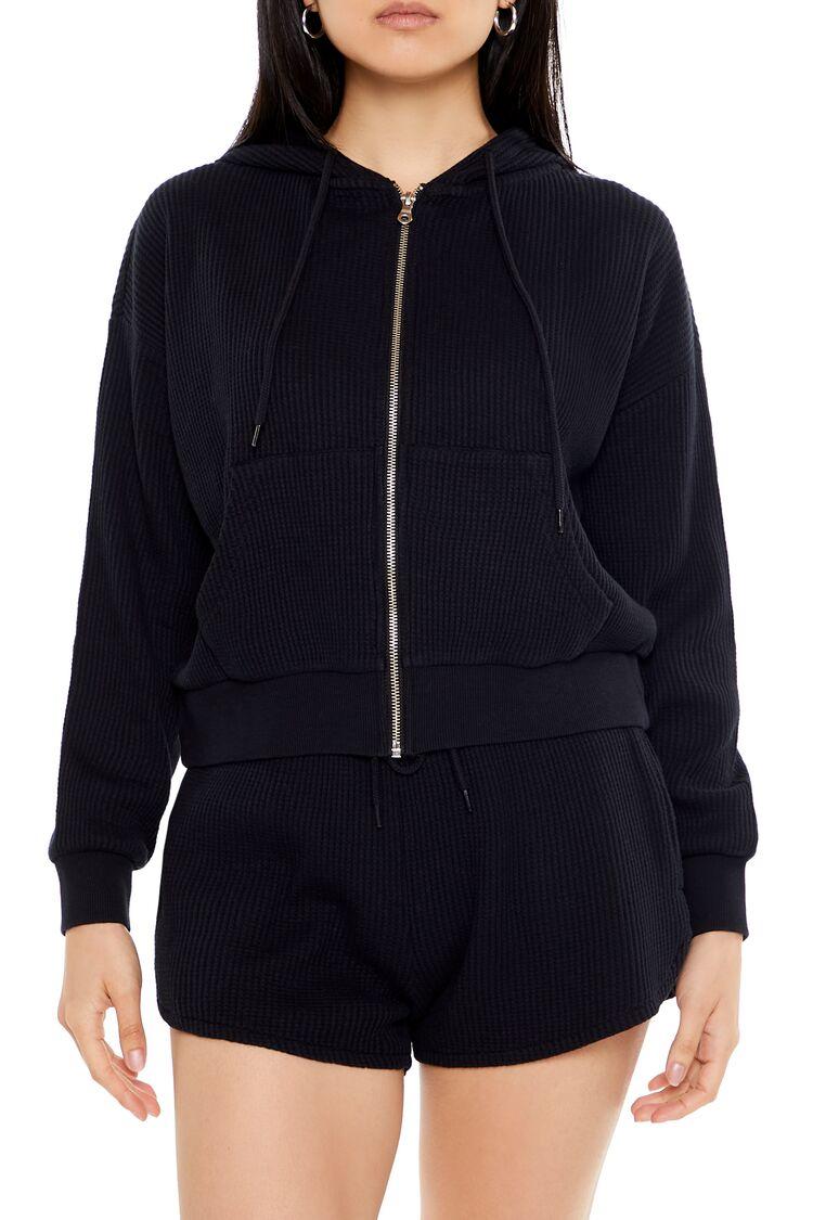 Termal Fermuarlı Kapüşonlu Sweatshirt