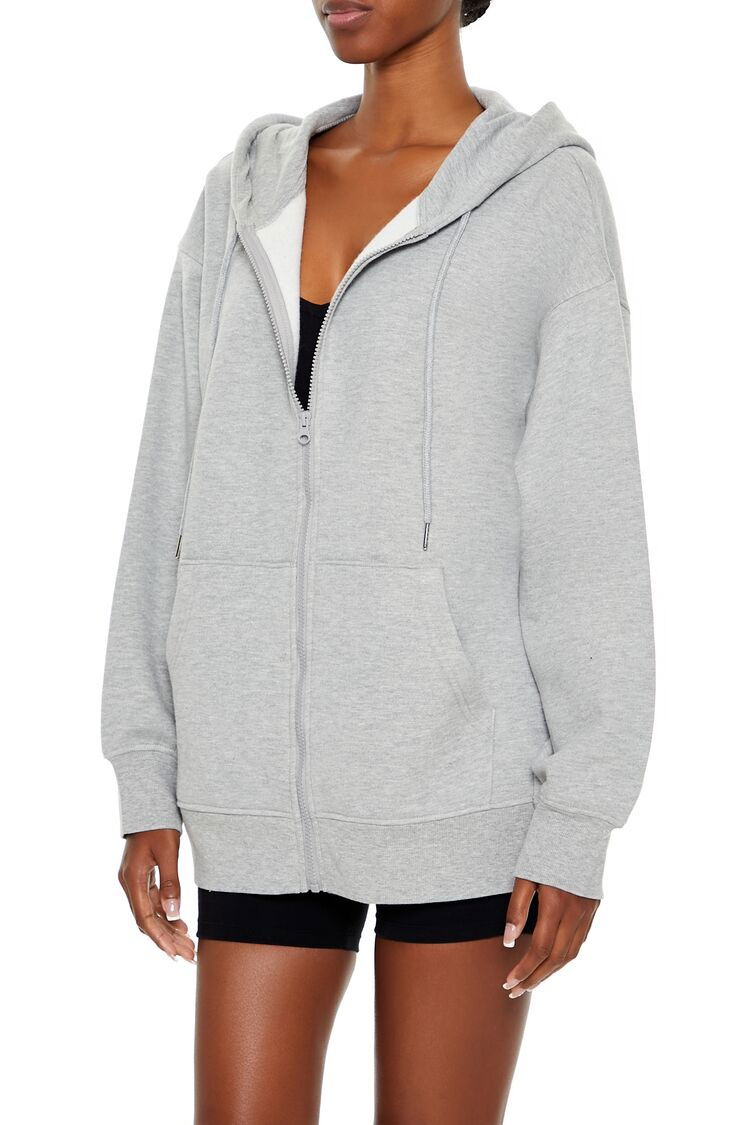 Oversize Fermuarlı Sweatshirt